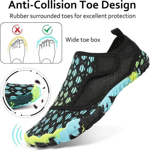 Vista 3 de Zapatos de agua para hombre y mujer, secado rápido, para natación, playa, piscina, calcetines de yoga para senderismo, caminar, buceo, surf