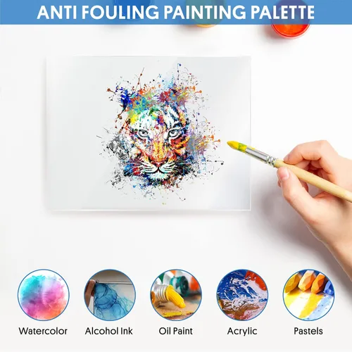 Vista 3 de Hojas de plexiglás paquete de 10 – Paneles de láminas de PET duraderos para marcos de pósteres, marcos de fotos, artes y manualidades, fabricados