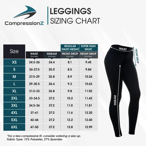 Vista 6 de CompressionZ - Leggings de compresión de cintura alta para mujer, para hacer yoga, correr, ir al gimnasio, fitness y entrenar a diario, pantalones