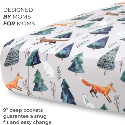 Vista 4 de Pobibaby Premium - Sábanas bajeras con bonitos estampados para cunas, moisés y cambiadores.