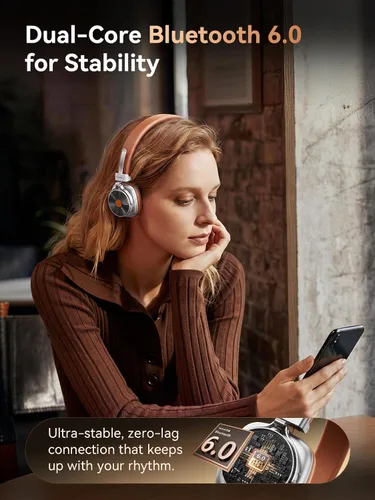 Vista 6 de 1MORE Auriculares inalámbricos clásicos HQ36, audio de alta resolución Marrón
