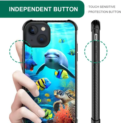 Vista 235 de Funda compatible con iPhone 15, diseño de elefantes africanos, diseño increíble a prueba de golpes, antiarañazos, carcasa trasera de policarbonato