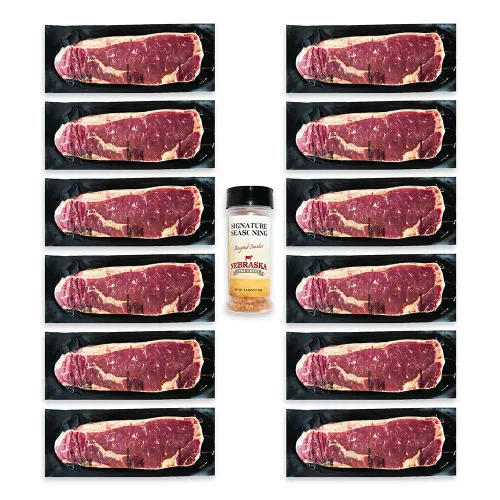Vista 11 de Nebraska Star Beef Prestige Steaks - 12 paquetes con condimento exclusivo (filet mignon de 12 a 5 onzas)