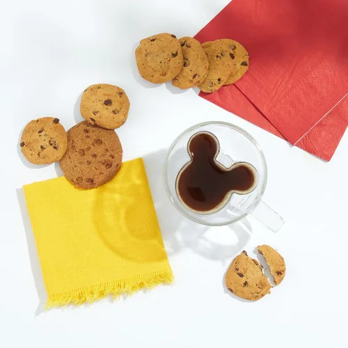 Vista 6 de JoyJolt Disney - Juego de 2 tazas de vidrio 3D de Mickey Mouse, tazas de café de vidrio de doble pared aisladas de 10 onzas con diseño 3D, juego