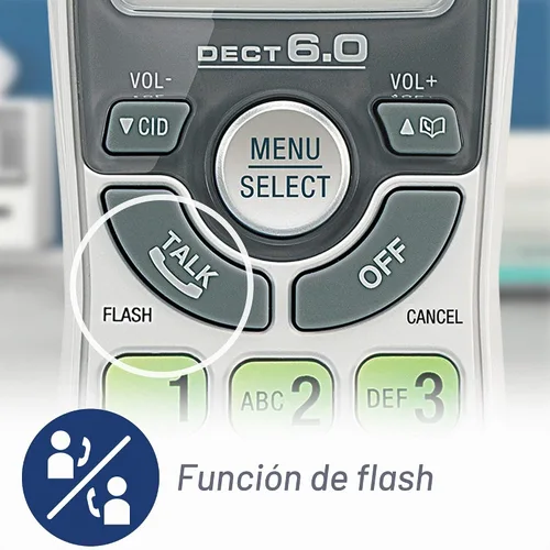 Vista 8 de Teléfono inalámbrico VTech DECT 6.0, Blanco