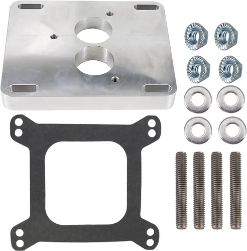 Vista 5 de Adaptador de colector de admisión Reemplazar para TBI 5.7 350 adapta un bloque pequeño 1.75 "agujero de la inyección del cuerpo del acelerador 1