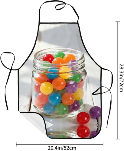 Vista 6 de Colorful Stars Delantal con bolsillos, delantales resistentes a las gotas de agua para mujeres y hombres, delantal ideal para uso doméstico