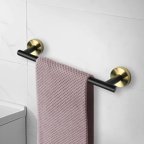 Vista 7 de NearMoon - Barra para toallas de baño, accesorios de baño de acero inoxidable, para toalla de ducha para baño, soporte de toalla montado en la pared