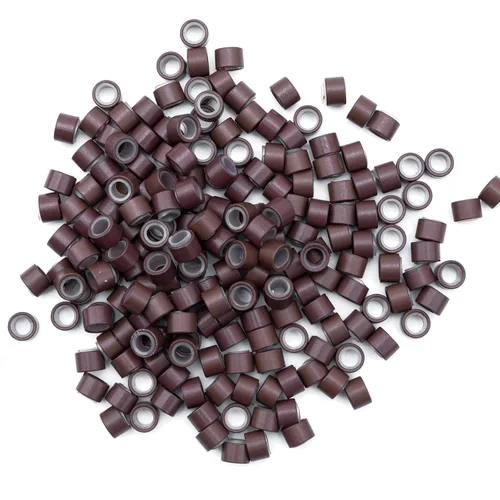 Vista 8 de Hairro Silicona Nano Anillo Perlas 200pcs 0.118 in Para Nano Link Cabello Kertain Cabello Humano Extensiones Beige