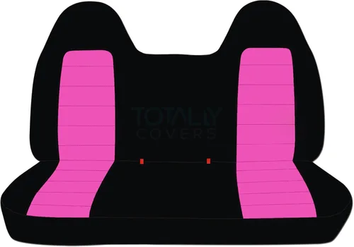 Vista 8 de Totally Covers Compatible con Ford F-150 F-250 F-350 1992-1998 Fundas de Asientos de Camión de Dos Tonos (Banco Sólido Delantero/Trasero) con/sin