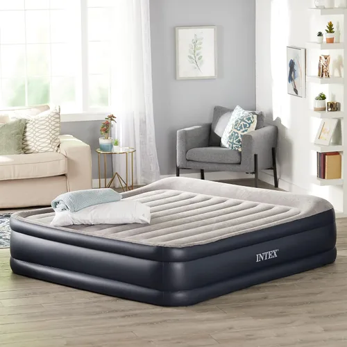 Vista 7 de Intex Dura-Beam - Colchón inflable de lujo de 16.5 pulgadas con bomba interna incorporada, tamaño King
