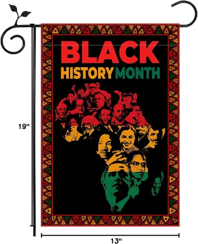 Vista 7 de Nepnuser Bandera de jardín del mes de la historia negra, decoración del festival del patrimonio africano afro americano, decoración para el patio