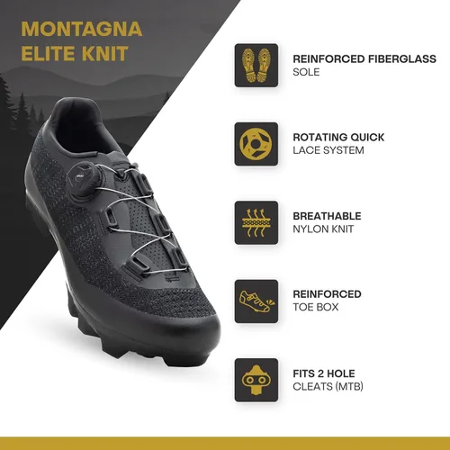 Vista 2 de Tommaso Strada Ready to Ride - Zapatos de ciclismo para hombre con aspecto Delta o SPD preinstalados, zapatos de bicicleta optimizados para hombres