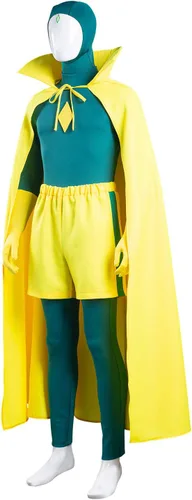 Vista 2 de Gosbeliy Disfraz de Maximoff para mujer adulta, disfraz de bruja roja para cosplay
