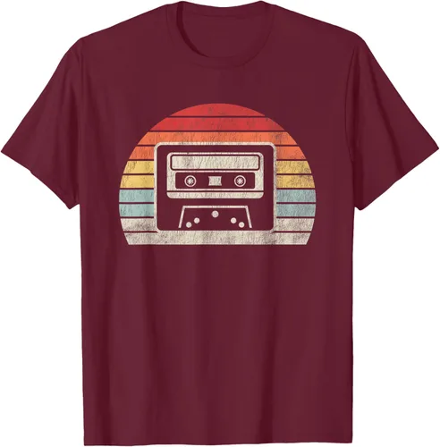 Vista 10 de Retro Cassette Tape 80s 90s Nostalgia T-Shirt Negro