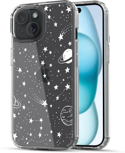 Vista 17 de RANZ Funda para iPhone 15, serie antiarañazos, a prueba de golpes, transparente de policarbonato duro + funda protectora de TPU para iPhone 15