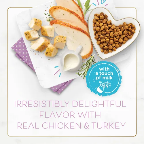 Vista 4 de Purina Fancy Feast - Comida seca para gatitos con pollo y pavo salado - Bolsa de 1.4 kg