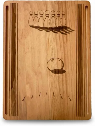 Vista 31 de Creative Gifts International Après - Tabla de madera de esquí Tabla de servir de 10 x 15 pulgadas Plato de madera para cortar y servir Caja