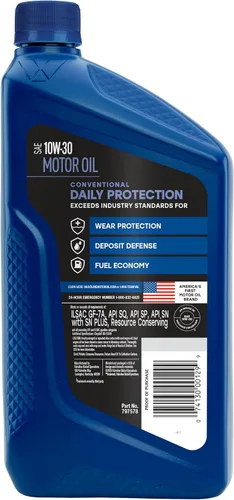 Vista 3 de Valvoline Daily Protection 10W-30 Aceite de motor convencional, 1 cuarto de galón