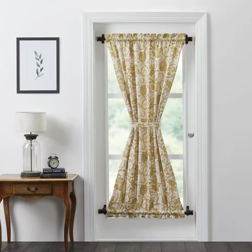 Vista 24 de VHC Brands Dorset Cortina de cenefa para ventana, floral, azul marino, 16 x 73 pulgadas