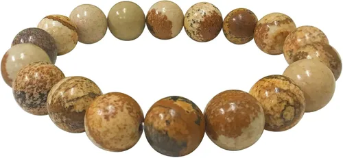 Vista 466 de Gem Avenue Handmade Round Bead Stretch Bracelet Unisex Natural Stone Beaded Jewelry for Men & Women, Elastic Wristband for Daily Wear