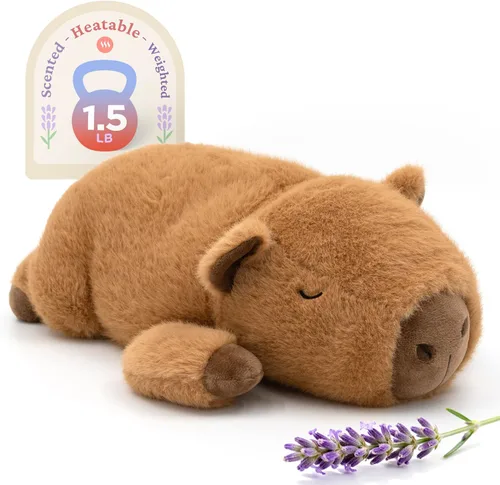 Vista 8 de IKASA Animal de peluche de pingüino para microondas, almohadilla térmica para mayor comodidad y calidez, calentable y refrigerable de 1.5 libras