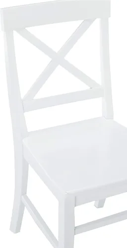 Vista 7 de Christopher Knight Home Roshan Farmhouse - Sillas de comedor de madera de acacia, color blanco