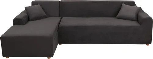 Vista 10 de MIFXIN Fundas para sofá modular en forma de L, 2 piezas, elásticas, tipo L, para sofá esquinero, protector de muebles, para mascotas, niños y perros