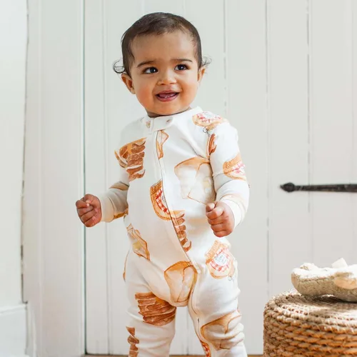 Vista 247 de Burt's Bees Baby - Pijama de una pieza para bebé, mameluco para dormir y jugar, algodón 100% orgánico, cremallera frontal
