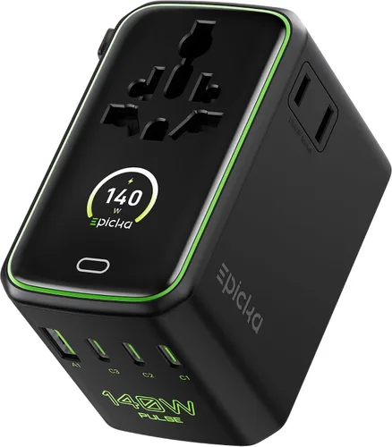 Vista 11 de Epicka Pulse Duo 45W Universal Travel Adapter PD/QC 3.0, 2AC/2USB-C/2USB-A