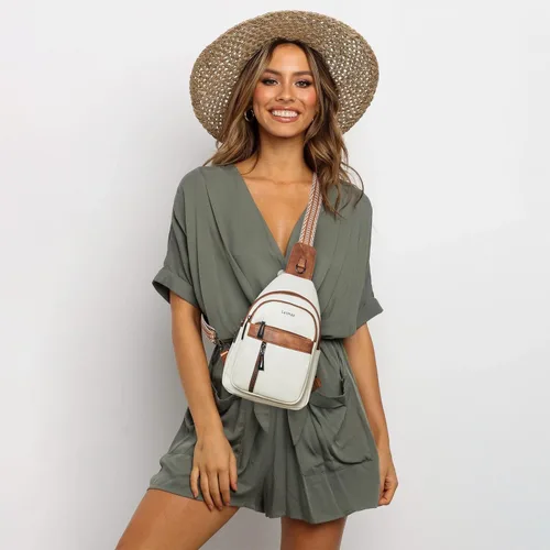 Vista 2 de LATMAP 7L Bolsa de Cintura para Hombres y Mujeres Mochila de Cadera Riñonera Bandolera Bolso de Hombro Cinturón de Viaje Bolso de Mano de PU Cuero