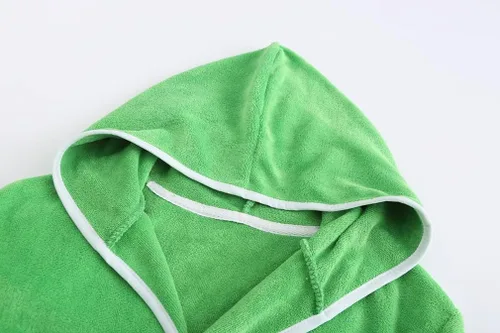 Vista 5 de Bata de baño suave para niños y niñas, bata de toalla 100% algodón turco