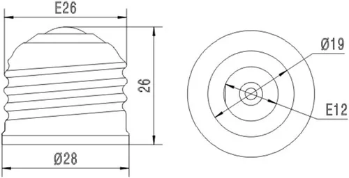 Vista 4 de E-outstanding Adaptador E26 a E12, 3 unidades, 12 V, 10 A, E26 a E12, resistente al calor, base de lámpara, portalámparas, convertidor, adaptador