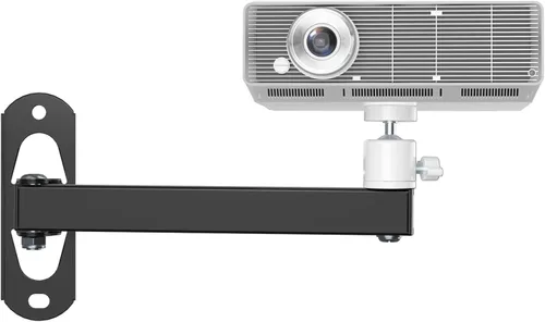 Vista 16 de WALI Soporte de techo para proyector, soporte universal para proyector de perfil bajo con brazos retráctiles y función de ajuste múltiple Blanco
