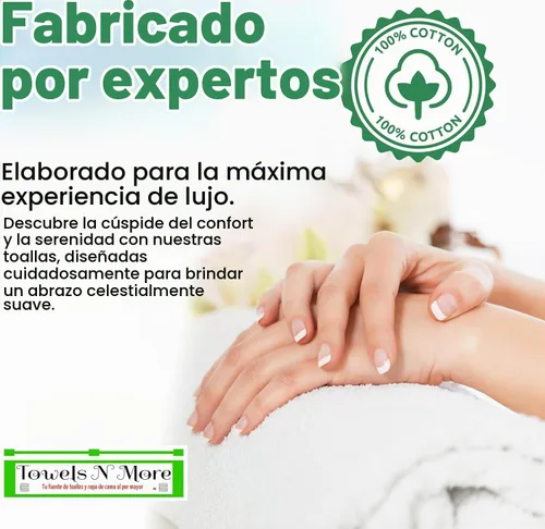 Vista 3 de Towels N More Paquete de 12 toallas de mano de 15 x 25 pulgadas, bucles de algodón hilado en anillo de 100% algodón, altamente absorbentes