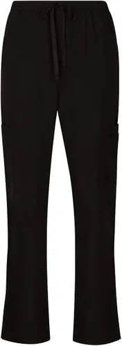 Vista 4 de Natural Uniforms Conjunto de top elástico con cuello en V y pantalón cargo para mujer