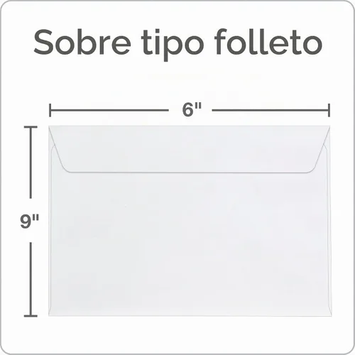 Vista 3 de Sobres de folleto Columbian 6 x 9, sin ventana, blancos, cierre engomado, sobres para envío, 100/caja (COLO915)