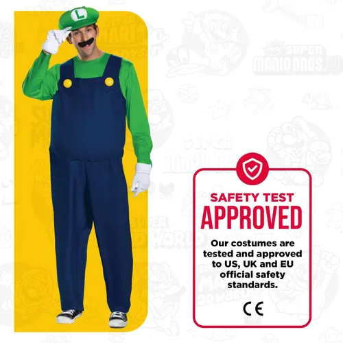 Vista 5 de Disguise Disfraz Luigi Deluxe para hombre