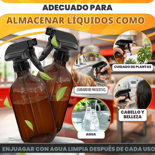 Vista 6 de Paquete de 4 boquillas de pulverización para botellas, tubo de ajuste para 4 Pcs Negro