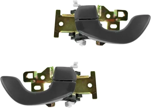 Vista 23 de TRQ Juego de 2 manijas de puerta interior trasera cromada y cachemira para Chevy GMC