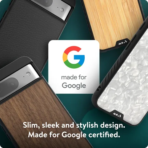 Vista 2 de Mous Funda para Google Pixel 8 compatible con MagSafe - Limitless 5.0 - Cuero negro - Funda protectora Pixel 8 - Funda protectora para teléfono a