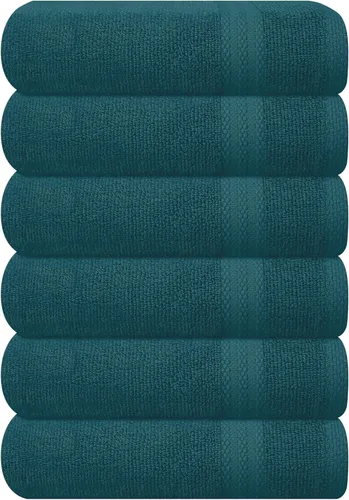 Vista 105 de GLAMBURG Juego de 2 Sábanas de Baño Extra Grandes de Algodón Premium de 700 GSM - 100% Algodón Peinado - 2 Sábanas de Baño 35x70 pulgadas - Calidad