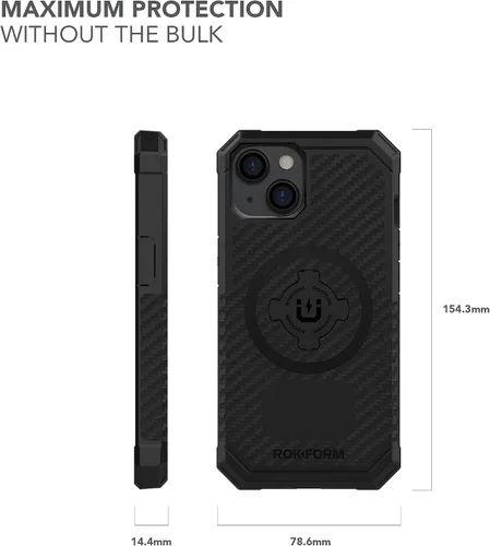 Vista 6 de Rokform - Funda para iPhone 14, Serie Rígida, Magnética Dual, Cubierta para iPhone con RokLock de Bloqueo Giratório, Equipo Protector para Apple