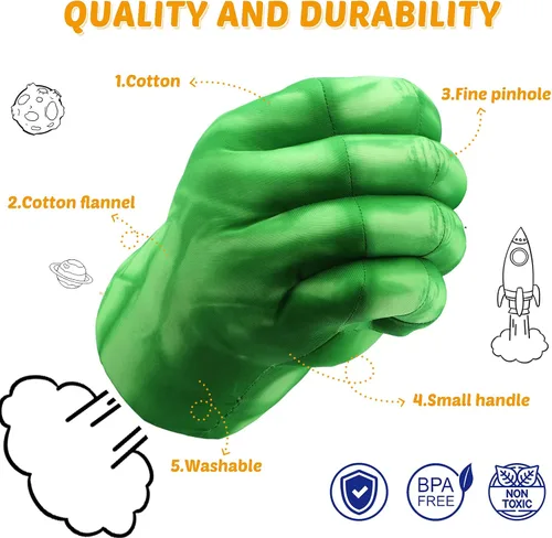 Vista 2 de Superhero Toys - Guantes de boxeo increíbles para niños y niñas, color verde