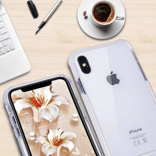 Vista 5 de MATEPROX Compatible con iPhone Xs Max, funda rígida de TPU híbrida transparente con delgada funda protectora a prueba de golpes para iPhone Xs Max