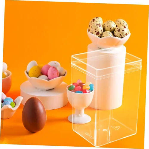 Vista 4 de ULTECHNOVO Conjuntos de elegantes cajas de dulces de plástico para bodas fiestas de cumpleaños DIY galletas cajas de embalaje de galletas