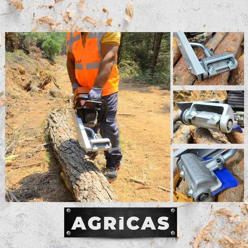Vista 8 de AGT021 Descortezadora de motosierra, pelador de troncos y descortezadora de árboles, herramienta de descortezado de asistente de troncos