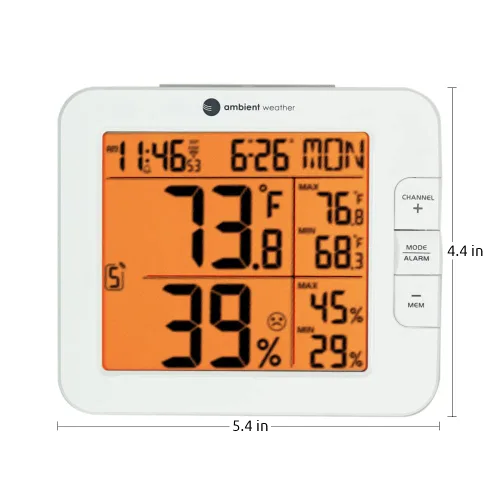 Vista 2 de Ambient Weather WS-8482-3107 Estación meteorológica de monitoreo remoto WiFi de 7 canales con temperatura y humedad interior/exterior, piscina