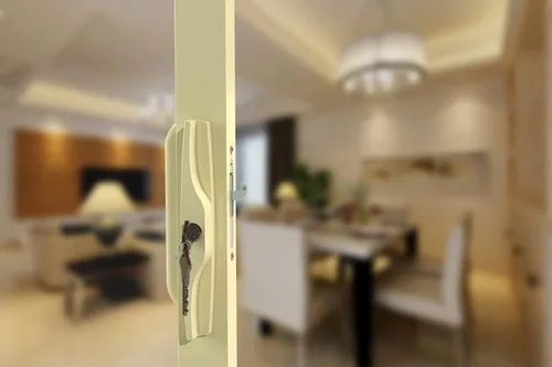 Vista 6 de Juego de cerradura y manija para puerta de patio House Guard con llave, opciones que añaden una firma única a su cerradura de puerta de vidrio