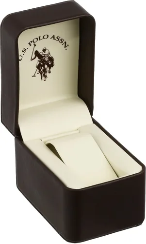 Vista 3 de U.S. Polo Assn. Sport USC90006 - Reloj de pulsera de silicona para hombre en tono oro rosa y negro, Negro -, Movimiento de cuarzo